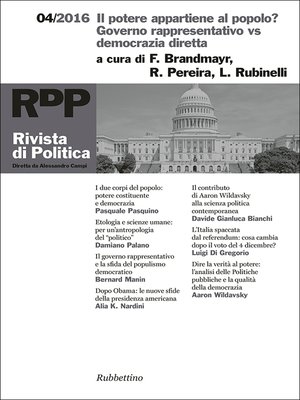 cover image of Rivista di Politica 4/2016